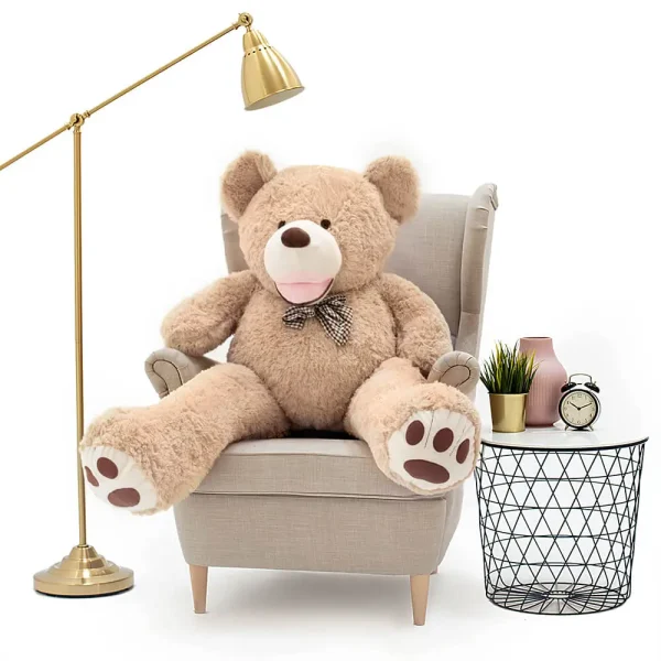 Stor Plys Bamse, Tøjdyr, Legetøj, 100 Cm, Lysebrun, Bobo - Teddyway