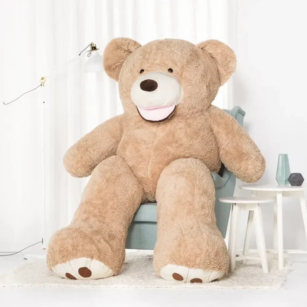 Stor Plys Bamse, Tøjdyr, Legetøj, 100 Cm, Lysebrun, Bobo - Teddyway